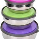 Stainless Steel Containers with Lids, 3PCS Seal Bowl Food Storage Box Mixing Bowls Kitchen Tool