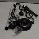 Black Candelabra Candle Holders for Pillar Candles 10.6 inch Tall, 5 Candle Candlestick Holder for 1/2-1 inch Taper Candles Halloween Candelabra Decoration Easy Assembly, (Black)