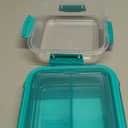 Sistema 1.24L Lunch Stack Square to Go Assorted Colours, Polypropylene, 1.24 Litre