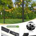 FEED GARDEN String Light Poles for Outside,10FT Metal Poles for Outdoor String Lights, Stand Poles for Deck, Garden, Patio, Wedding, Backyard, Christmas Party 6 Pack