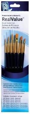 Princeton 9137 Watercolor Acrylic and Tempera Golden Taklon Brush - Set of 6