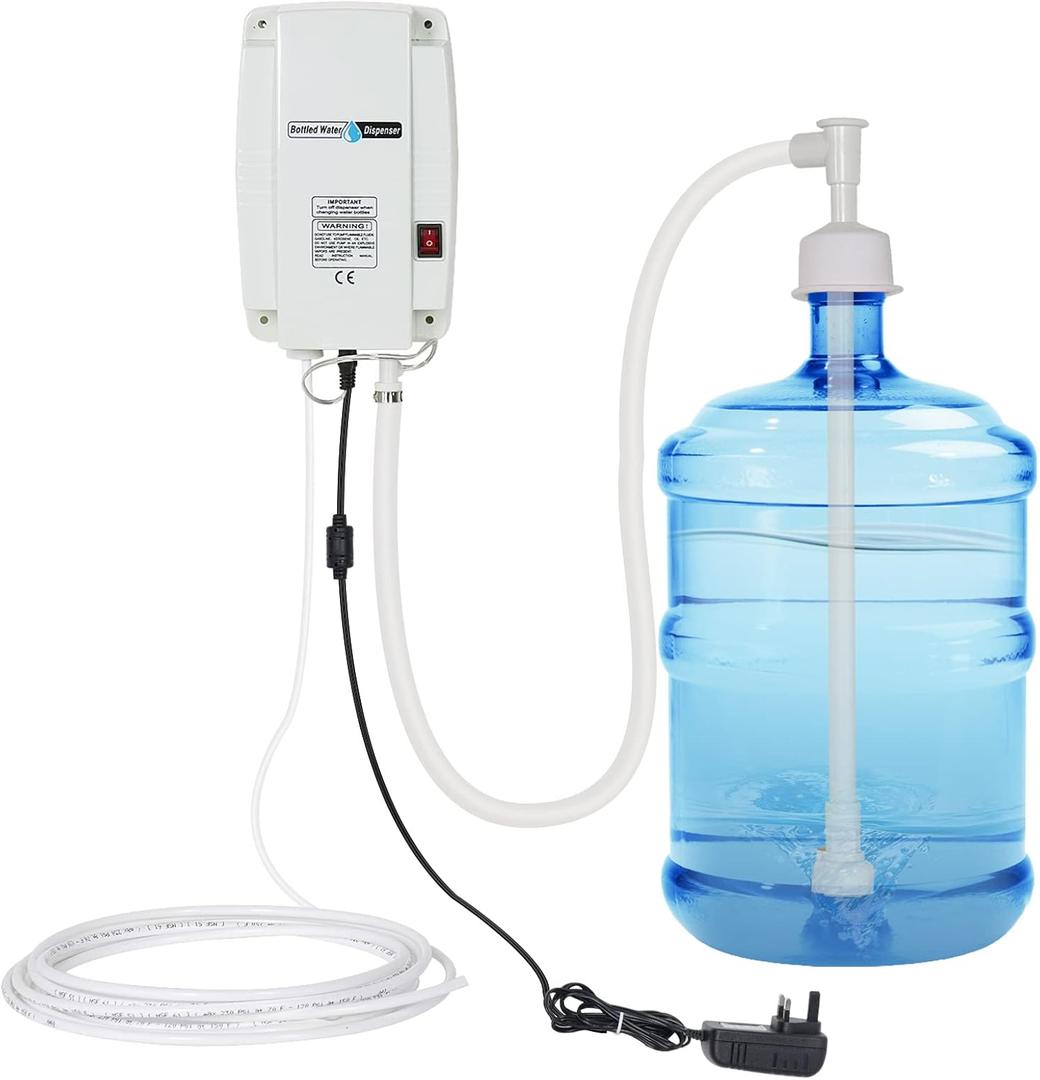 Bottled Drinking Water Pump System Single-Tube Power 25W, Bottled Water Dispensing 2.5L Flow Electric Water Pump for 5 Gallon Bottle Water for Coffee,Refrigerators,Ice Maker,Faucet