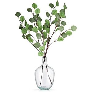 Bfttlity Clear Glass Vase Tall Farmhouse Vase for Branches Glass Vases for Centerpieces in Home Decoration (S)