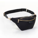 Black Oversized Fanny Pack, Plus Size Crossbody Bag with Adjustable Belt Straps, Fits 42-54 Inch Waist