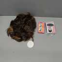 TISHINING Brown Short Curly Wigs for White Women Dark Brown Mixed Blonde Pixie Cut Synthetic Wig with Bangs Shag Layered Short Hair Wigs for Daily Party Use