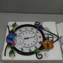 Indoor Outdoor ThermometerLarge Wall-Mounted Thermometer with Humidity, Easy to Read Decorative Outside Thermometer for Patio, Garden, No Require Batteries(Black)