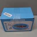 Magnetic Fishing Pool Toys Game for Kids Toddlers 3-5 4-8, Fishing Water Table Bathtub Toy with Inflatable Pool Pole Rod Net Plastic Floating Fish, Water Bath Pool Outdoor Toys for Kids Toddlers Baby