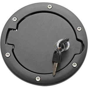 Fuel Tank Filler Cap, Fuel Filler Door Locking Gas Tank Cover, Fuel Filler Door Lock Fuel Cap with keys Replacement for Jeep Wrangler JK Unlimited Rubicon Sahara 2007-2018