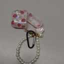 Coralogo for AirPods 2nd/1st Case with Pearl Keychain - Cute Women Glitter Shell Design Cover Girls Girly Pretty Stylish Kawaii Girlish Protective for Apple for AirPods 2/1 Case, Strawberry