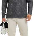 M MAELREG Hoodies for Men Golf Soft Hooded Sweatshirts Dry Fit Lightweight Casual Midlayer Print Mens Hoodies Pullover (L)