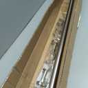 1 1/8 Inch Diameter Curtain Rods, 48-84 Telescoping Large Single Window Drapery Rod Heavy Duty With Adjustable Modern Brackets, Matte Nickel