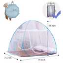 AMMER Pop-Up Mosquito Net Tent for Beds Portable Folding Design with Net Bottom for Baby Adults Trip (79 x71x59 inch)