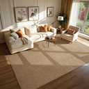 Softlife 5x7 Rugs for Living Room Faux Jute Area Rug Washable Modern Bedroom Rugs Large Non-Slip Farmhouse Floor Carpet for Dining Room Hallway Office Kitchen Entryway, Brown