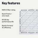 Amazon Basics MERV 5 AC Furnace Air Filter, 20x20x1 inches, 6-Pack (Actual size: 19.75" x 19.75" x 0.75")