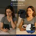 Kindle Holder with Remote Page Turner, Kindle Stand for Bed Reading, No Text Blocked 6mm Clip, No Margin Adjustments, Whisper-Quiet Page Turns, Fits 4.7-10" Devices (Paperwhite/Oasis, iPad/iPhone)