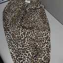 RoseSeek Women's Leopard Print Wide Leg Pants Patched Elastic Waist Casual Loose Trousers, Medium