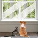 beeNbkks Pet Window Safety Guards, Clear Acrylic Safer Than Bars, Window Guards for Dogs Cats, Pressure Mounted Safety Pet Barrier with Metal Frame, Adjustable 32" to 62" Wide, 29" Tall, Indoor Use