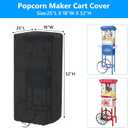 Popcorn Machine Cart Cover Waterproof Dustproof UV Resistant Popcorn Maker Cover 25"L x 18"W x 52"H Black