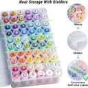 forever young Diamond Painting Storage Containers, 1 Pack 60 Grids Bead Organizer and Diamond Painting Labels, Bead Organizers and Storage for Diamond Art Accessories, Diamond Bead Storage