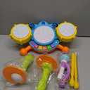 Kid Drum Set for Toddlers 13, Baby Drum Set with Microphone Light Up, Toddler Drums Toys for 1 2 3 Year Old Birthday Gift for Boy Girl