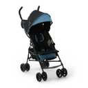 Ingenuity 3D Mini Convenience Stroller – Lightweight Stroller with Compact Fold, Multi-Position Recline, Canopy with Pop Out Sun Visor – Umbrella Stroller for Travel & More, Blue/Black