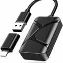 CarPlay Adapter (2025 Upgraded) 2-in-1 CarPlay & Android Auto, Converts Wired to Wireless CarPlay, Plug & Play, Low Latency