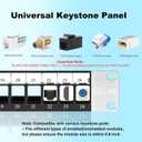 Jadaol 19” 1U Shielded Blank Patch Panel, 24-Port Rack Mount Keystone Panel for Cat6/Cat6a, HDMI, Coax, Fiber & Audio – Metal Frame (No Keystone Jacks Included)