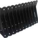 12 Pack L5 x H 3" Black Heavy Duty Shelf Brackets with Screws Metal Shelf Brackets Shelf Support Angle Brackets for Shelves L Brackets Heavy Duty Floating Shelf