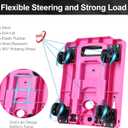 Folding Hand Truck Lightweight Hand Truck Dolly Foldable,Luggage cart with 4 Rotate Wheels, Utility Cart with Adjustable Handle,Collapsible Dolly for Moving