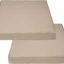 Covers & All Square Outdoor Cushion Covers for Patio Furniture Sets, Water, Tear & UV Resistant Polyester Cushion Slipcover with Zippers (Pack of 2) (28" L x 28" W x 4" Thick, Beige)