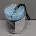 PULIV Large Supplement Organizer Bottle, Holds Plenty of 6 Various Vitamins in 1 Pill Dispenser with Anti-Mixing & Wide Openings Design, Easy to Retrieve Meds, Includes 20 Pcs Stick-on Labels Cyan