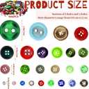800 Pcs Assorted Sizes Resin Buttons,Round Craft Buttons for Sewing DIY Crafts,Children's Manual Button Painting, 0.6 Cm to 3 Cm