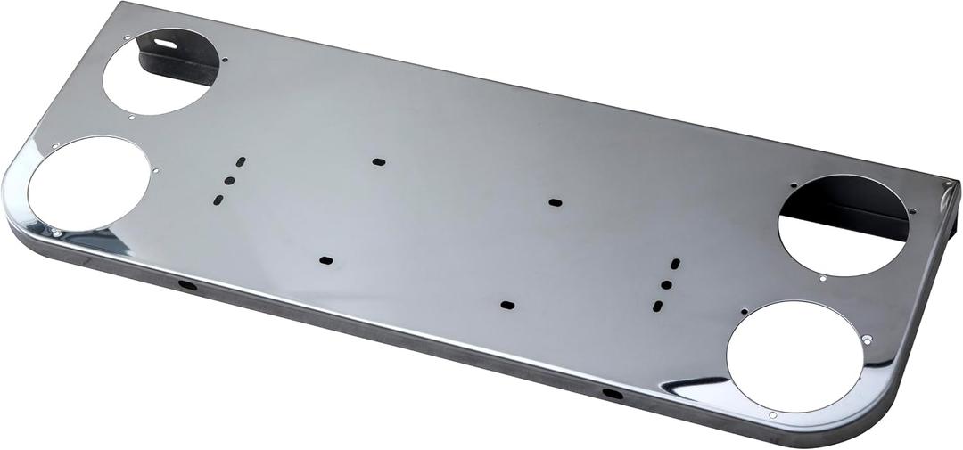 Stainless Steel Real Light Panel with 4 inch Light Round Cutouts