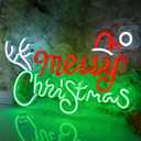 Britrio Merry Christmas Neon Sign LED Neon Light Wall Decoration for Bedroom Holiday Christmas Party Business Store Window Home Decor Hanging Ornament Xmas Gift Indoor 5V USB 15.75”