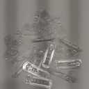 40Pcs Plastic Locking Shelf Support Pegs, 6.9mm Clear Self-Locking Pins Brackets Clips Holders for 6.9mm Diameter Peg x 3/4" Thick Shelves, Cabinet, Furniture, Bookshelves