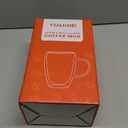 Set of 2 Double Walled Glass Coffee Mugs 16 Ounces Insulated Layer Coffee Cups with Handle Borosilicate Glass Espresso Cup for Hot Beverage,Cappuccino,Tea,Latte,Wine,Microwave Safe