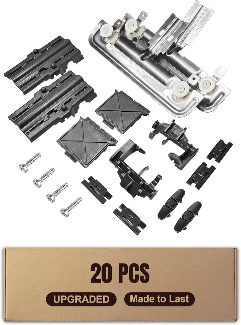 20Pcs Upgraded W10712395 Dishwasher Upper Rack Adjuster Kit, Suitable for Whirlpool Kenmore Kitchenaid, Replaces W10350375 PS10065979 AP5957560 WDT730PAHZ0 WDT750SAHZ0 WDT780SAEM1 WDT970SAHZ0