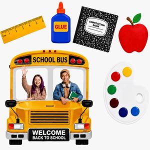 RattanView 6 Pcs Giant Back to School Decorations School Theme Party Decor
