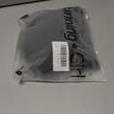 RUNNING GIRL Sports Bra for Women Ruched V Neck - Y Back Spaghetti Thin Strap Wireless Padded Medium Support Yoga Crop Top_WX3094_Black_XXL (Black, XXL)