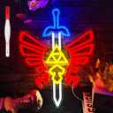 Sword Neon Sign Gamer Neon Signs for Wall Decor Gaming Room Decor LOZ Gifts Master Sword LED Sign Room Decor Neon Light up Sign for Bedroom Boys