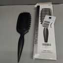 Candy Brush Curl Defining Hair Brush for Effortlessly Detangling Shaping and Styling Curls, Curl Brushes with Edge Lift for All Wet or Dry Hair Types for Women and Girl, Reduce Pulling and Frizzing (Black)