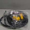 50 Amp RV/EV Extension Cord 25 FT Outdoor with Grip Handle, Flexible Heavy Duty 6/3+8/1 Gauge STW 4 Prong RV Power Cord Waterproof, NEMA 14-50P to 14-50R, Black-Yellow, ETL Listed