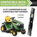 M170642 Lawn Mower Blades for John Deere 42-Inch Deck UC22008 M170639- Includes 2 Bolts and 2 Washers - Fits X330 X350 X354 X370 X380 Z335E Z335M Z345M Z345R,2-Pack