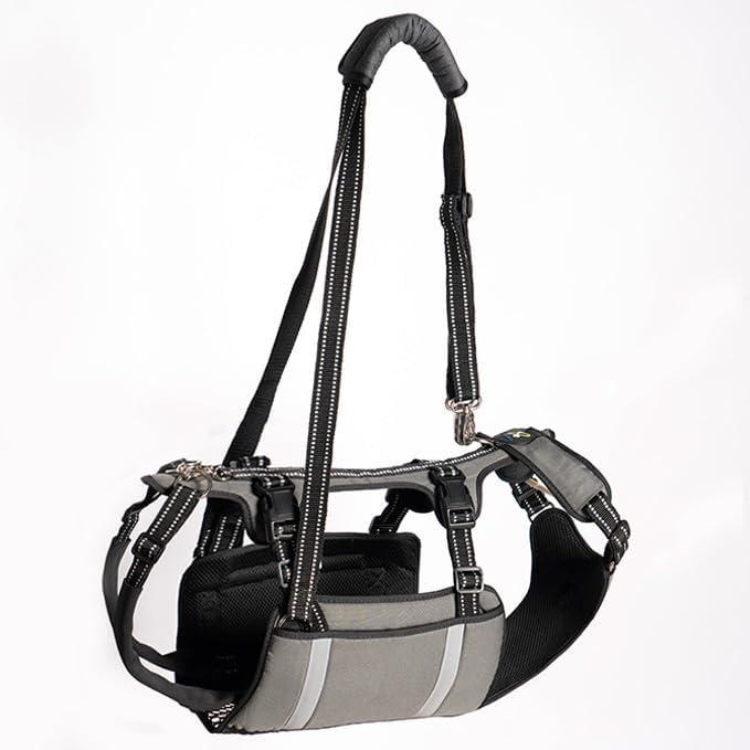 COODEO Mobility Dog Lift Harness, Emergency Carry Sling, Pet Rear Leg Support Rehabilitation Lifts Vest, Dog Carrier for Senior Dogs Joint Injuries, Arthritis (Military Green, L)