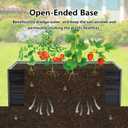 Thanaddo Galvanized Raised Garden Bed 6x3x2ft Outdoor Planter Box Galvanized Steel Garden Bed Kit for Vegetables, Flowers, Herbs and Succulents Black