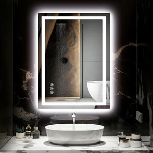 24X32 LED Bathroom Mirror with Lights, Anti-Fog, Dimmable, Backlit + Front Lit, Smart Bathroom Vanity Mirror, Memory Function, Shatterproof, Tempered Glass (Horizontal/Vertical)