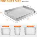 GGC Universal Griddle for Gas Grills, 25" x 16" Flat Top Griddle Plate for Gas Stove, Stainless Steel Griddle for Camping Stove, Nonstick Cooking Griddle for Charcoal, Tailgating, Parties