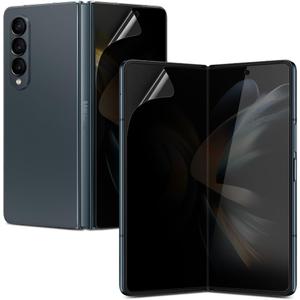 [2+2 Pack] For Samsung Galaxy Z Fold 4 Privacy Anti-Spy Screen Protector, 2 pcs Inside + 2 pcs Front Premium Flexible EPU Hybrid Film, Self-Healing, Case Friendly, Easy Installation with