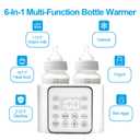 Baby Bottle Warmer 9-in-1 Multifuntion Breast Milk Warmer, Fast Baby Food Heater and Defrost Warmer with Timer for Twins, LCD Display Accurate Temperature Adjustment, 24H Constant Mode