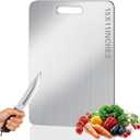 Titanium Cutting Board for Kitchen, Stainless Non Stick Chopping Board, Upgrade Double Sided Food-Grade Titanium Board for Kitchen for Meat Cheese Vegetable (Large)